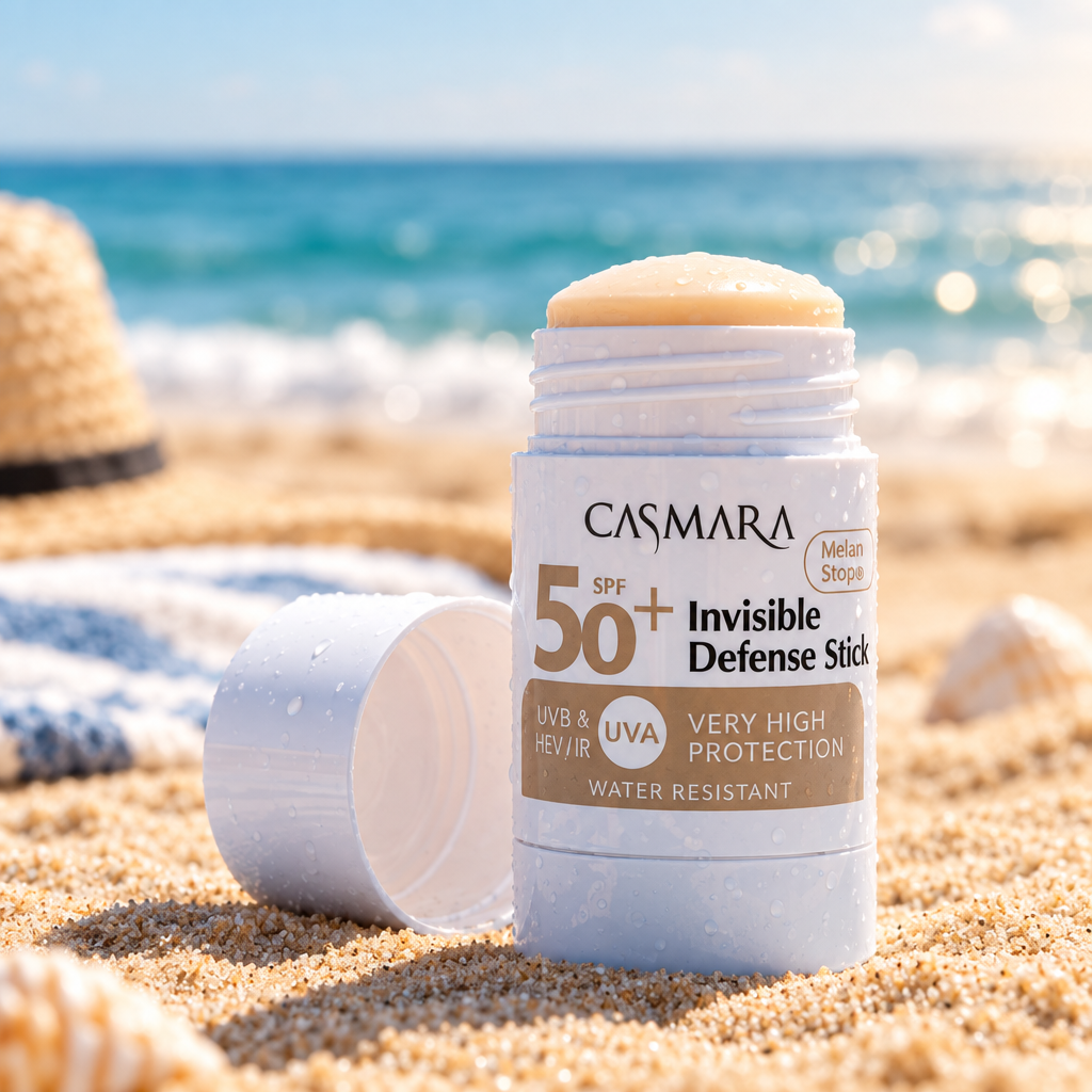 Invisible defense stick com fundo de praia