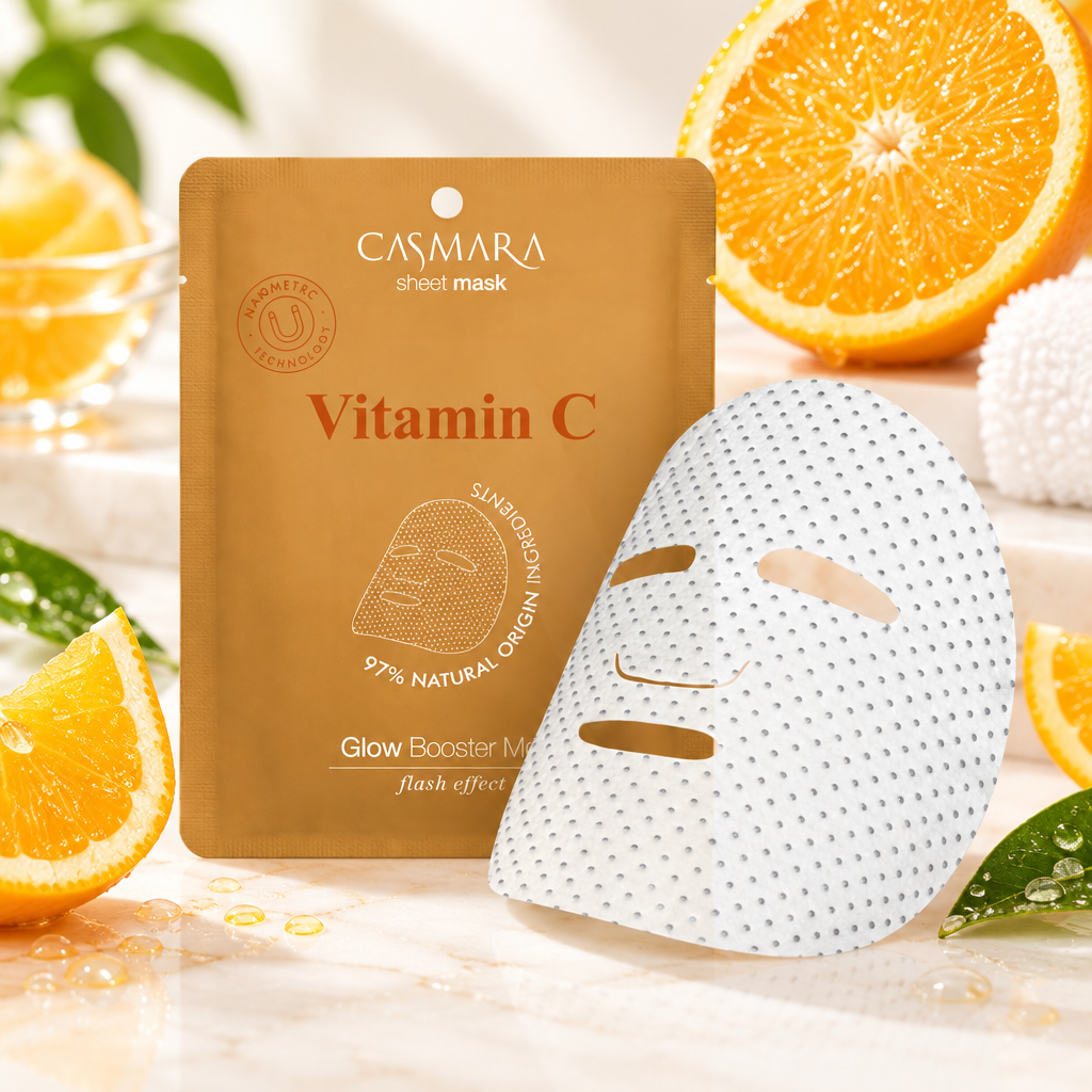 Sheet Mask Vitamin C com fundo relacionado